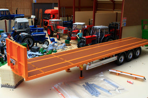 BROKEN MM1901-04 Marge Models Pacton Flatbed Lorry Trailer In Yellow DETACHED REAR PARTS AS SHOWN