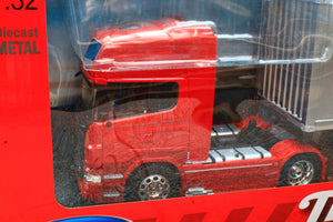 WEL32671R WELLY 1:32 Scale Scania R730 Lorry with Container Trailer BROKEN - ONE OR BOTH WING MIRRORS DETACHED