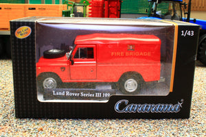 CAR451750 Cararama 1:43 Scale Land Rover S3 109 Soft top Fire Brigade