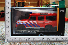 Load image into Gallery viewer, CAR453245 Cararama 1:43 Scale Land Rover Defender 110 Brandweer Version NL