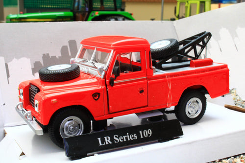 CAR454044 Cararama 1:43 Scale Land Rover Series 109 Pick Up Tow Truck in Red
