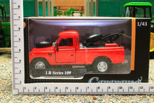 Load image into Gallery viewer, CAR454044 Cararama 1:43 Scale Land Rover Series 109 Pick Up Tow Truck in Red
