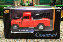 Load image into Gallery viewer, CAR454044 Cararama 1:43 Scale Land Rover Series 109 Pick Up Tow Truck in Red