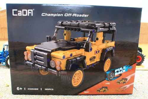 CDAC52028W Cadfi Land Rover Defender Off Roader with Pull Back Action Brick Builder Kit (389pcs)