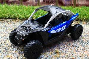 DCM60005 Diecastmasters 1:32 Scale CAN-AM Maverick X3 X RS Turbo RR All terrain 4x4 vehicle in Black and Blue