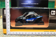 Load image into Gallery viewer, DCM60005 Diecastmasters 1:32 Scale CAN-AM Maverick X3 X RS Turbo RR All terrain 4x4 vehicle in Black and Blue