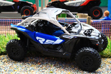 Load image into Gallery viewer, DCM60005 Diecastmasters 1:32 Scale CAN-AM Maverick X3 X RS Turbo RR All terrain 4x4 vehicle in Black and Blue