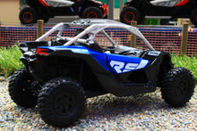 Load image into Gallery viewer, DCM60005 Diecastmasters 1:32 Scale CAN-AM Maverick X3 X RS Turbo RR All terrain 4x4 vehicle in Black and Blue