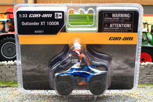 Load image into Gallery viewer, Diecast Masters 1:32 scale Can Am Outlander XT 1000R quad bike with rider in retail packaging