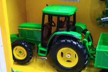 Load image into Gallery viewer, ERT15489 Ertl 1:32 Scale John Deere 6410 4WD Tractor with trailer and disk harrows