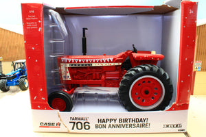 ERT44279 Ertl 1:16 Scale Farmhall 756 2WD Tractor Birthday Edition Tatty Box