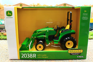 ERT45676 ERTL 1:16 Scale John Deere 2038R Compact tractor with loader