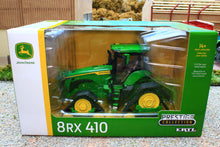 Load image into Gallery viewer, ERT45707 Ertl 132 Scale John Deere 8RX 410 Tractor with Wide Tracks Prestige
