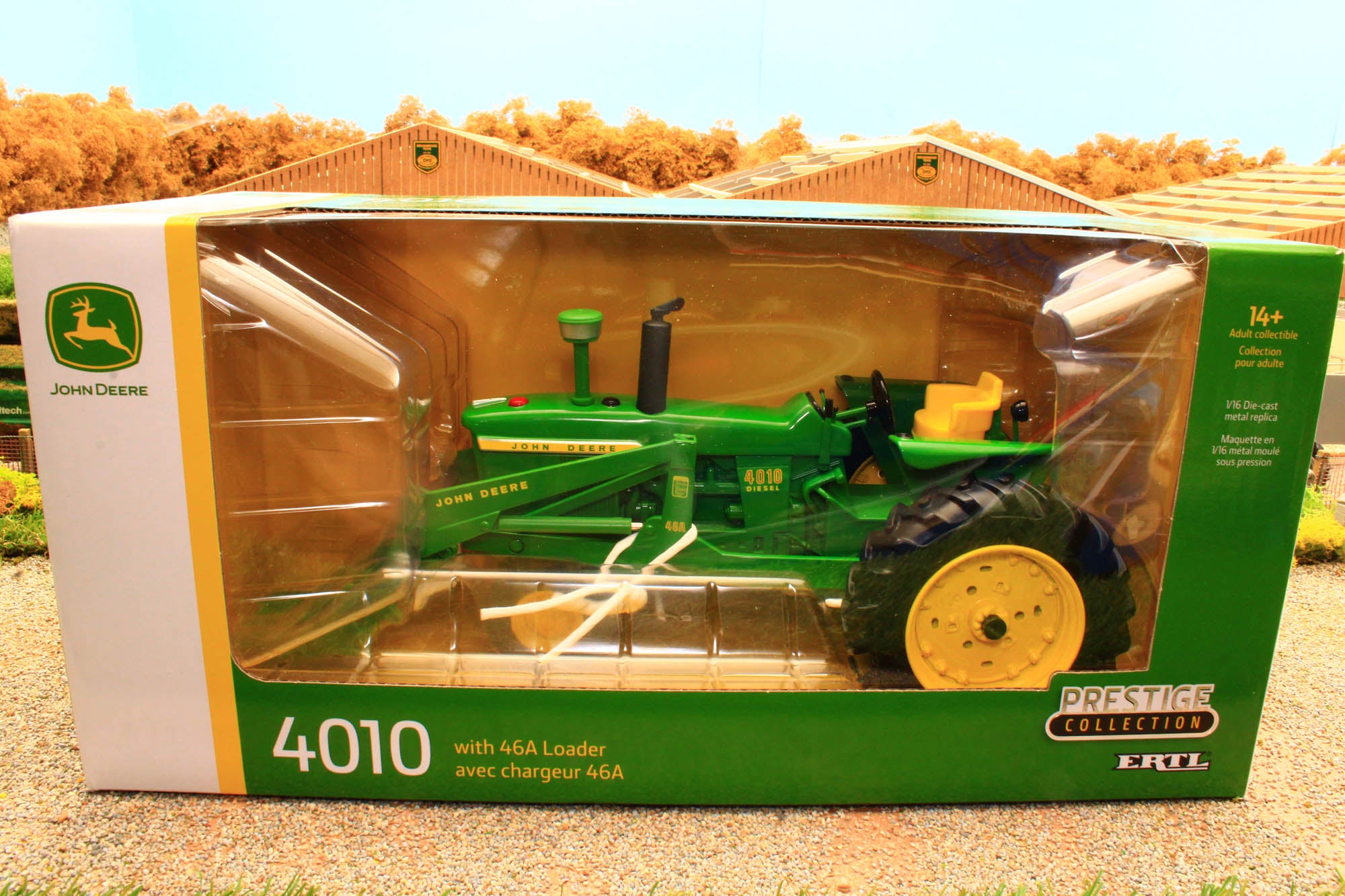 ERT45860 Ertl 1 16 Scale John Deere 4010 Narrow front tractor with 46A Brushwood Toys