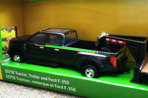 ERT46630CM Ertl 132 Scale Ford F350 Pickup + Trailer + John Deere 5075E Tractor