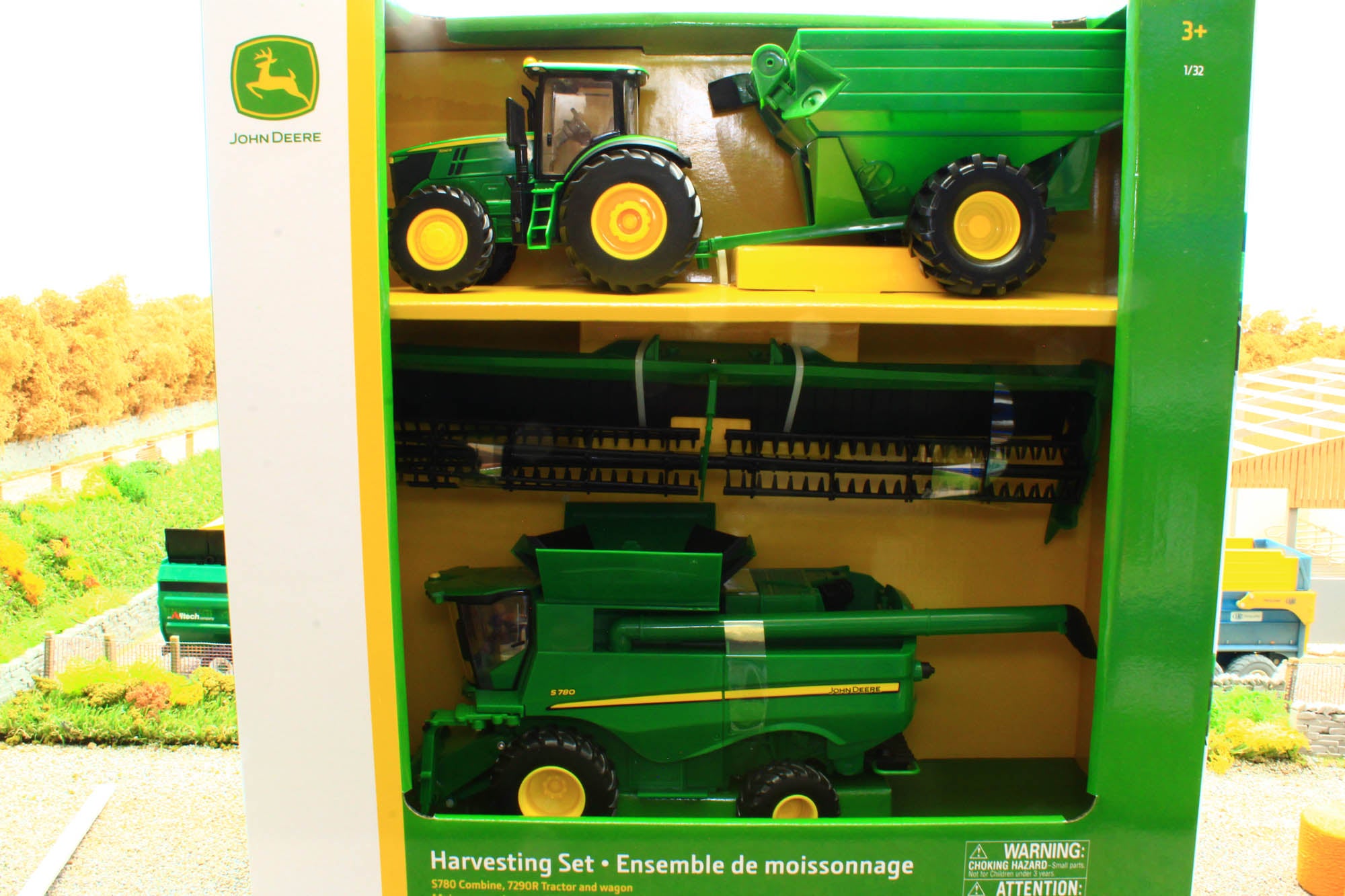 Ertl Machine Set ERT47358 ERTL 1:32 Scale John Deere Harvesting Set inc S780 Combine wi ...