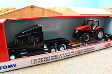 Load image into Gallery viewer, ERT47369 Ertl 1:32 Scale Peterbilt 579 Truck with low loader and Case IH Magnum 380 Tractor