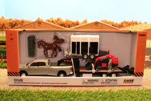 Load image into Gallery viewer, ERT47431 Ertl 1:32 Scale Dodge Ram 3500 Pickup truck with gooseneck trailer Case SV340B Skid Steer in pink and horse box