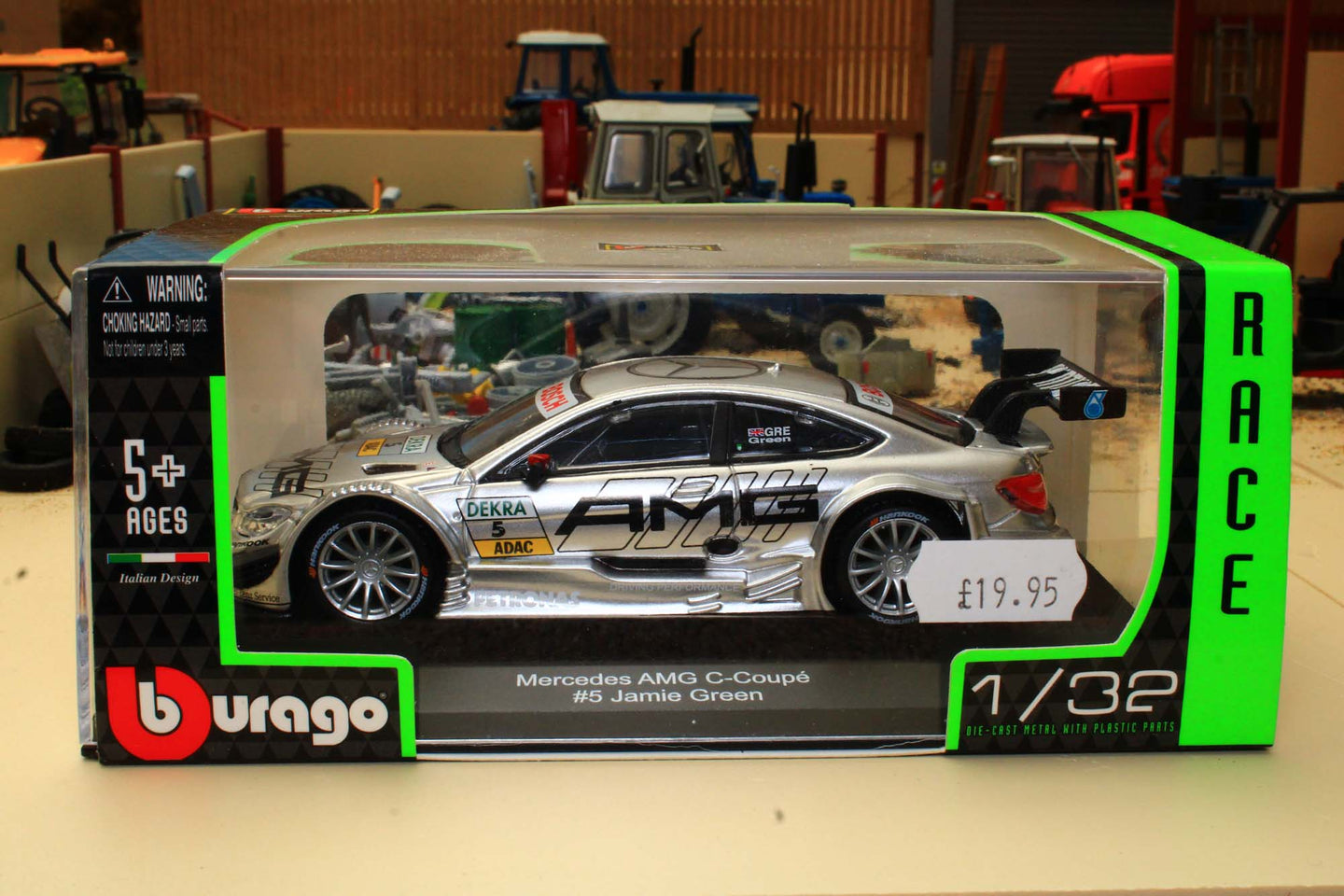 Ex Display BUR41154 Burago 1:32 Scale Mercedes AMG C Coupe DTM