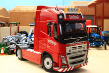 Load image into Gallery viewer, FAULTY MM1810-03-01 Marge Models 1:32 Scale Volvo FH16 4x2 Lorry Nooteboom Livery in Red STEERING WHEEL DETACHED AS SHOWN