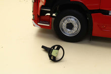 Load image into Gallery viewer, FAULTY MM1810-03-01 Marge Models 1:32 Scale Volvo FH16 4x2 Lorry Nooteboom Livery in Red STEERING WHEEL DETACHED AS SHOWN