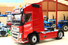 Load image into Gallery viewer, FAULTY MM1810-03-01 Marge Models 1:32 Scale Volvo FH16 4x2 Lorry Nooteboom Livery in Red STEERING WHEEL DETACHED AS SHOWN