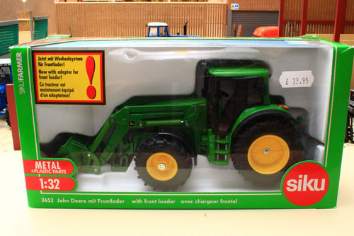 Faulty 3652 Siku 1:32 Scale John Deere 6820 4WD Tractor with front end loader FAULTY - STICKY LOADER BUCKET