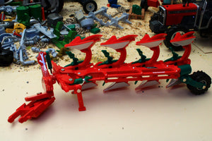 FAULTY 43344 Britains Kverneland Variomat 2300 S 4 Furrow Reversible Plough swivel plate loose