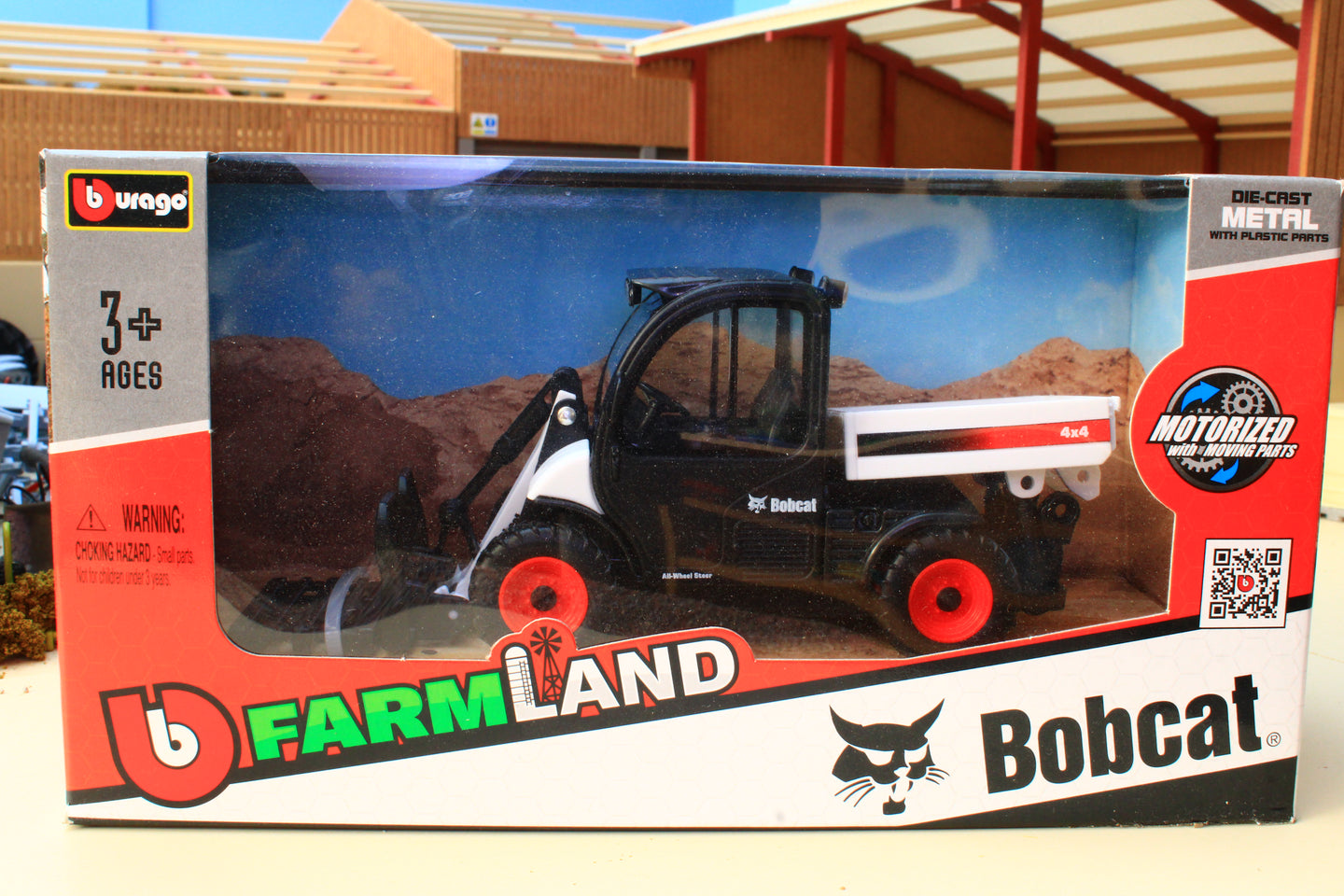 Faulty Burago 132 Scale Bobcat, issue with hinge on rear tipper