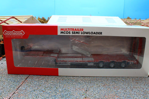 MM1812-01 Marge Models 1:32 Scale Nooteboom Semi Low Loader in Red with wooden floor FAULTY - ISSUE WITH RAMPS