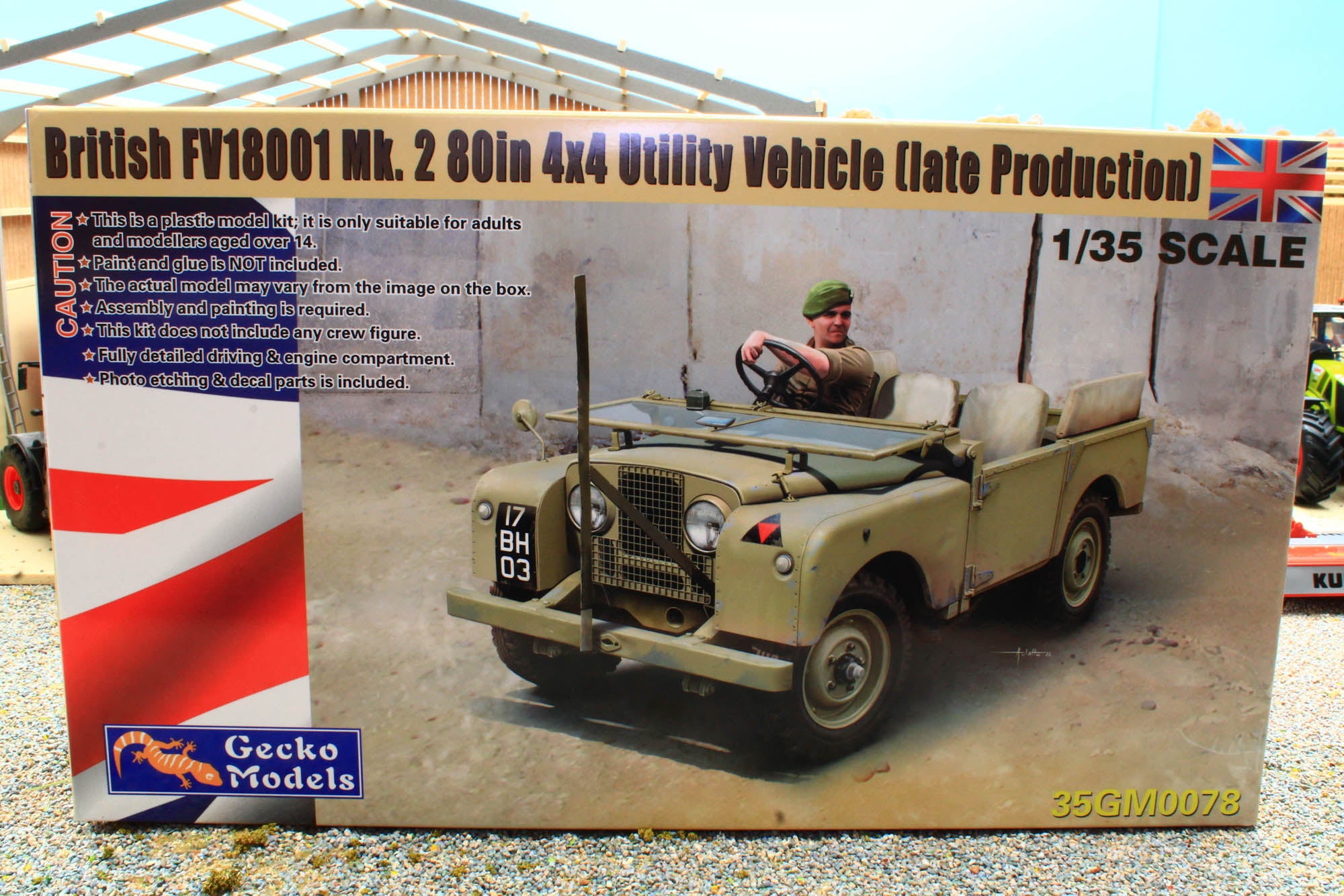 Gecko Land Rover GEC350078 Gecko 1:35 Scale British FV18001 Land Rover MKII80in Utility ...