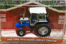 Load image into Gallery viewer, GRE48070E Green Light 1:64 Scale Ford 7610 Silver Jubilee 2WD Tractor 1989