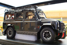Load image into Gallery viewer, GT Spirit Models 1:18 scale Land Rover Defender 110 SW Adventure Edition model in dark grey with roof rack and rugged off road detailing