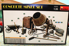 Load image into Gallery viewer, MIA35593 Miniart 1:35 Scale Concrete Mixer Set Kit
