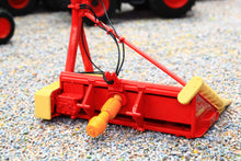 Load image into Gallery viewer, Marge Models 1:32 scale Krone MC16B maize chopper model in red with yellow guards and connecting cables displayed on gravel