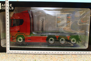 MM2307-03 Marge Models Scania R500 Series Truck with Meiller Hooklift in Red