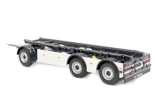 MM2422-01 Marge Models GS-Meppel Volvo Hooklift Container Trailer in Clear White