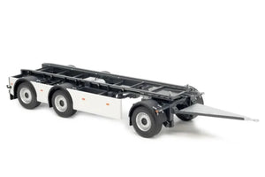 MM2422-01 Marge Models GS-Meppel Volvo Hooklift Container Trailer in Clear White