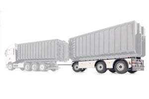 MM2422-01 Marge Models GS-Meppel Volvo Hooklift Container Trailer in Clear White