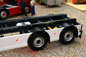 MM2422-01 Marge Models GS-Meppel Volvo Hooklift Container Trailer in Clear White