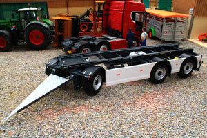 MM2422-01 Marge Models GS-Meppel Volvo Hooklift Container Trailer in Clear White