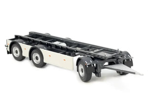 MM2422-02 Marge Models GS-Meppel Scania Hooklift Container Trailer in White