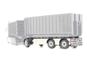 MM2422-02 Marge Models GS-Meppel Scania Hooklift Container Trailer in White