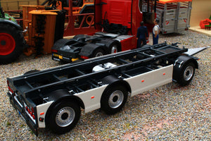 MM2422-02 Marge Models GS-Meppel Scania Hooklift Container Trailer in White