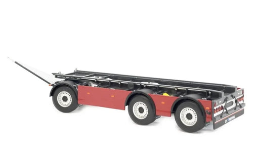 MM2422-03 Marge Models GS-Meppel Hooklift Container Trailer in Red