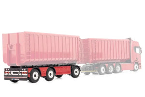 MM2422-03 Marge Models GS-Meppel Hooklift Container Trailer in Red