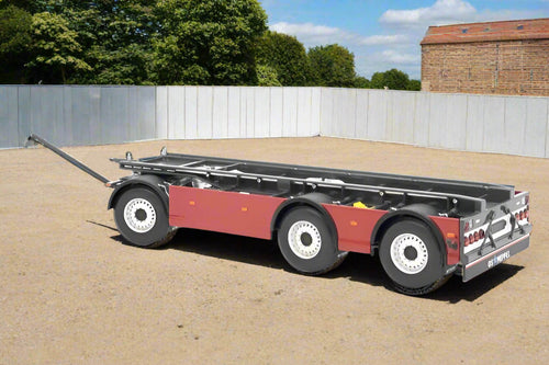 MM2422-03 Marge Models GS-Meppel Hooklift Container Trailer in Red