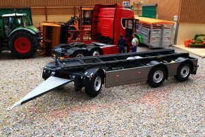 MM2422-04 Marge Models GS-Meppel Scania Hooklift Container Trailer in Dark Metallic Grey