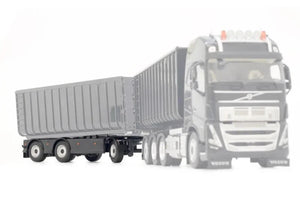 MM2422-05 Marge Models GS-Meppel Volvo Hooklift Container Trailer in Anthracite