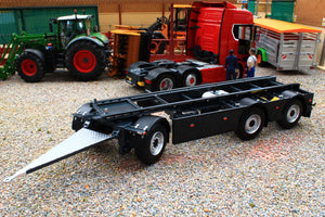 MM2422-05 Marge Models GS-Meppel Volvo Hooklift Container Trailer in Anthracite